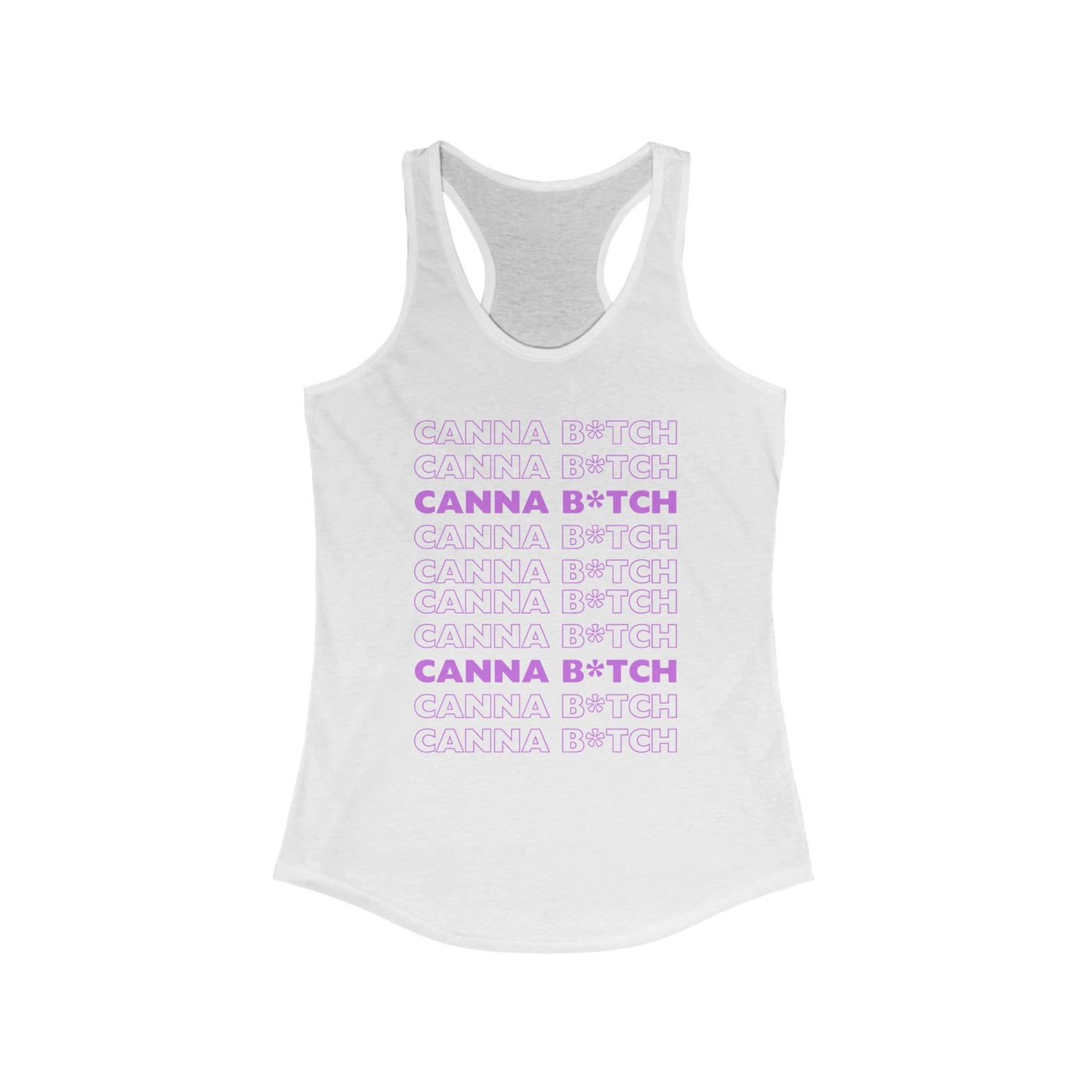 Canna B*tch Stacked Go-Bag Racerback Tank