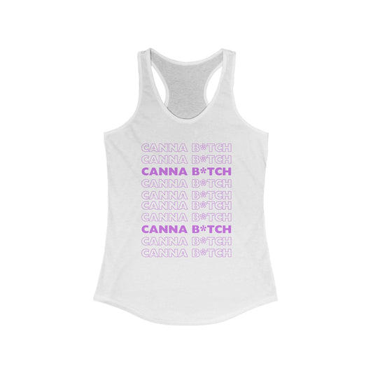 Canna B*tch Stacked Go-Bag Racerback Tank