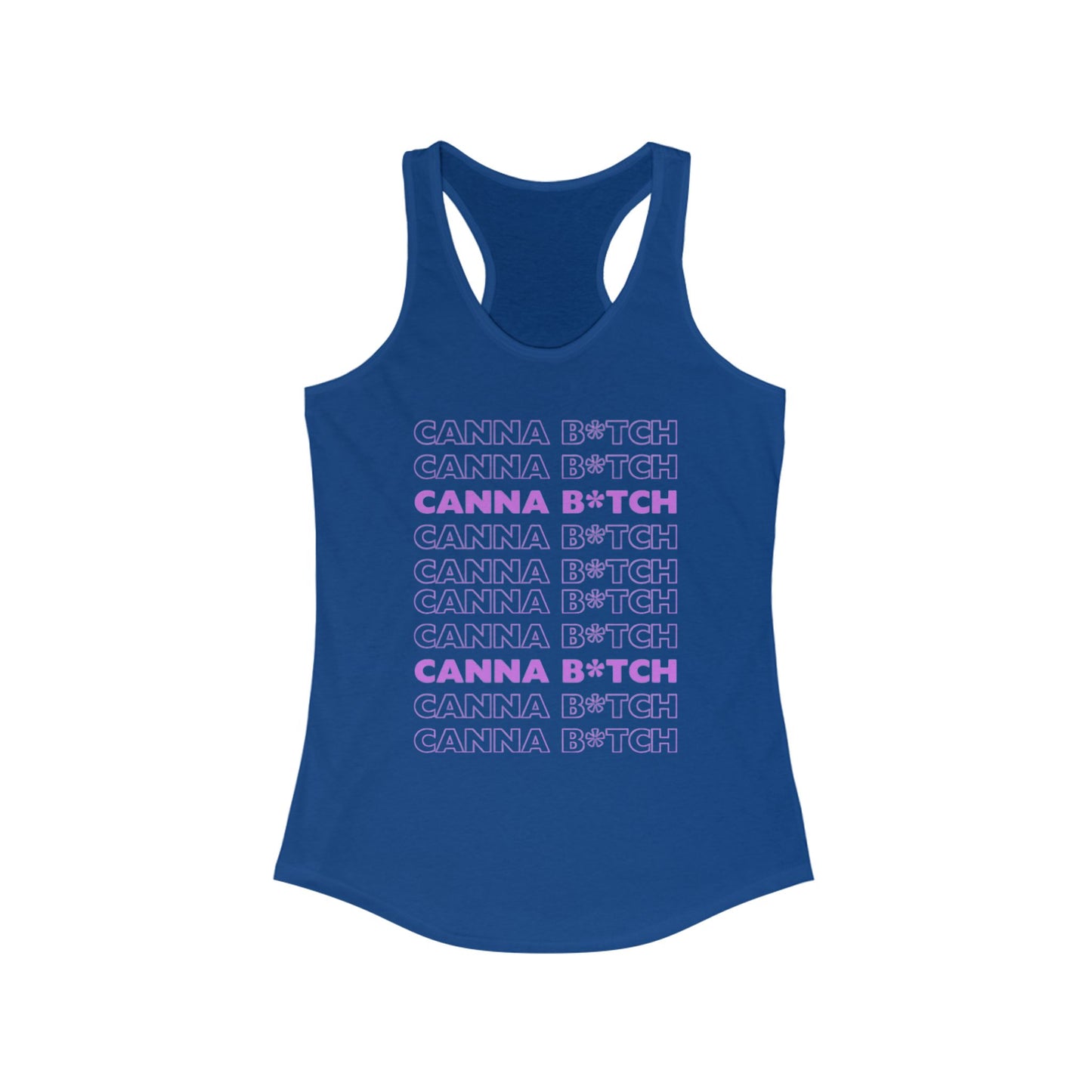 Canna B*tch Stacked Go-Bag Racerback Tank