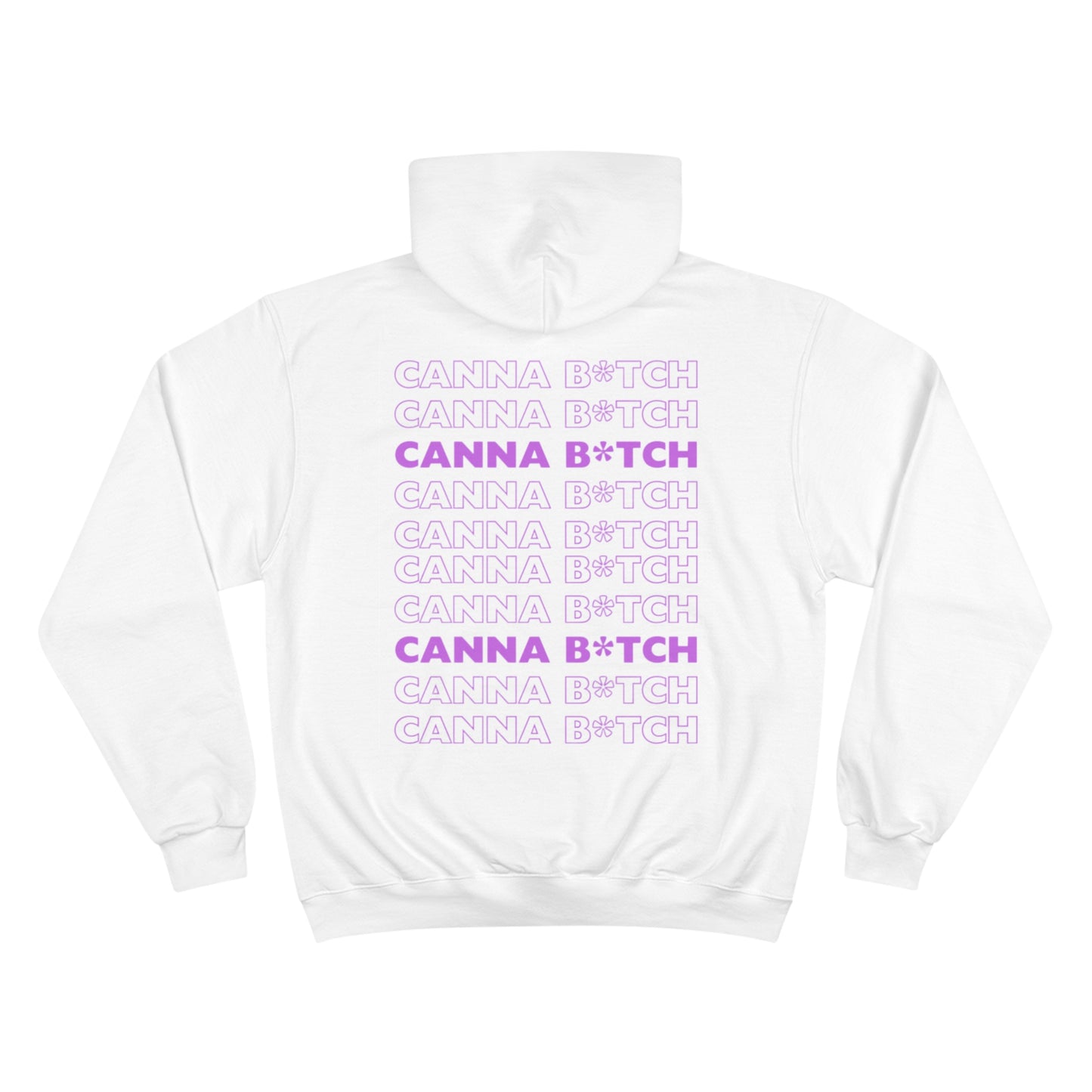 CannaB*tch Go Bag Stacked Text Champion Hoodie